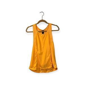 MPG Sport Performance Tank Womens Large Yellow Back Pocket Athletic EUC